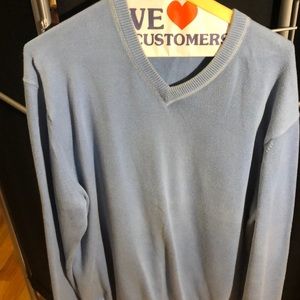 Calvin Klein powder blue V-neck sweater